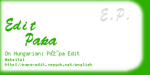 edit papa business card